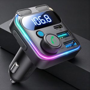 FM sendir í bílinn með Bluetooth 5.4 & 81W hraðhleðslu USB-C & USB-A